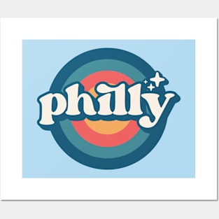 Vintage Philadelphia Sunset Seal // Retro City Emblem for Philly, PA Posters and Art